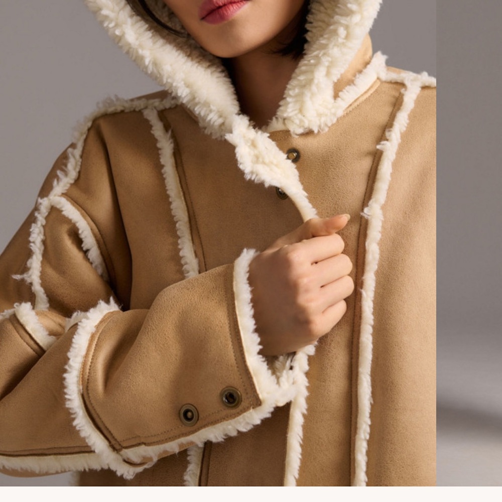Pilcro Tan Sherpa Coat - Picture 6 of 14